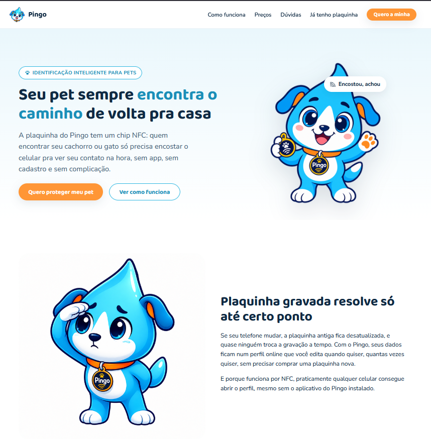 Pingo — Identificação inteligente para pets